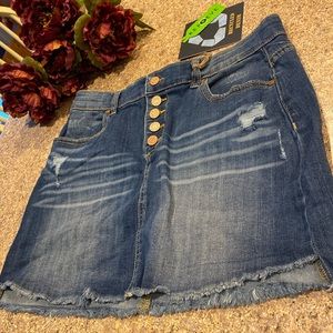 NWT Indigo Rein Recycled Denim Mid Rise Jean Skirt 13/30